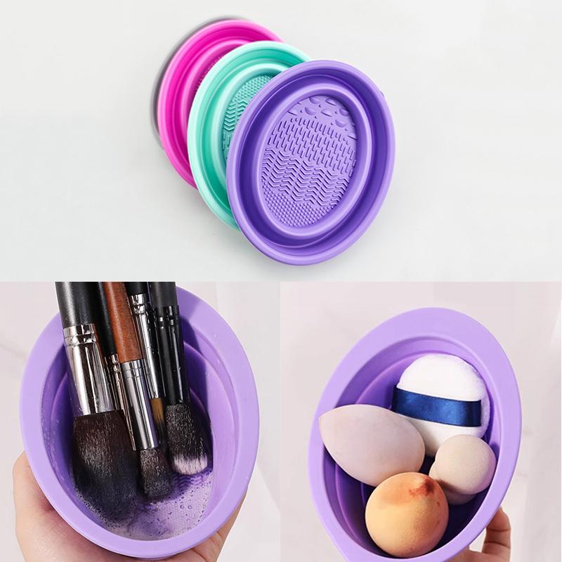 Blush Brush Kabuki - Мягкая силиконовая кисточка для макияжа, складная