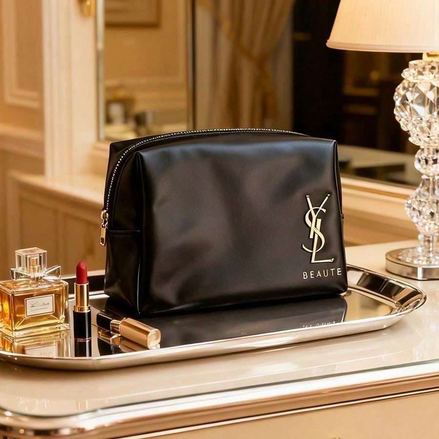 Ysl Beauty Makeup Bag - Классическая черная косметичка YSL для женщин,
