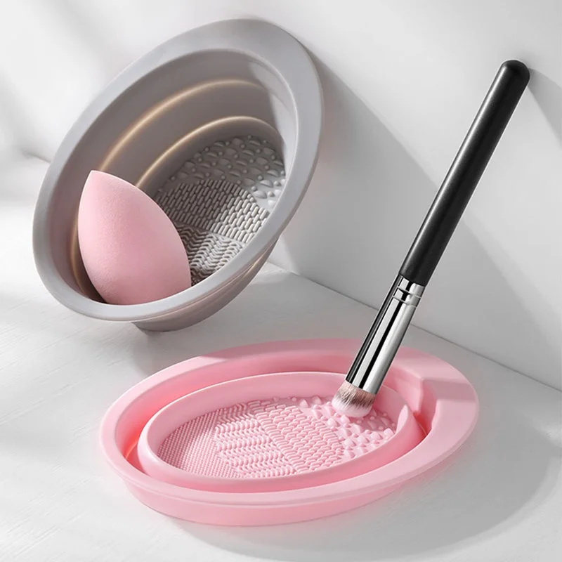Beauty Makeup Supply - Складная силиконовая чаша для чистки кистей