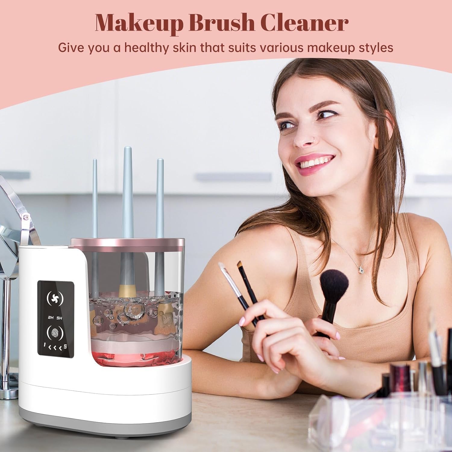 Makeup Brush Set - Автоматическая вращающаяся электрическая машинка для чистки