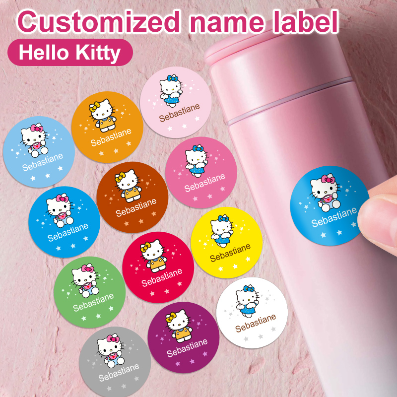 Beauty Makeup Palette - Пользовательские наклейки с именем Hello Kitty