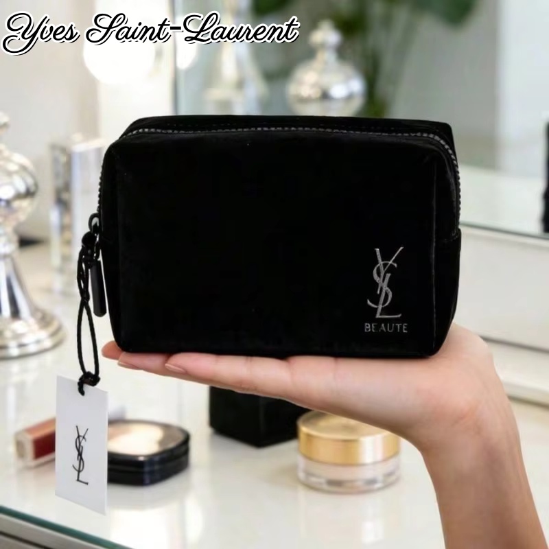 Ysl Beauty Makeup Bag - Косметичка в стиле YSL с черным