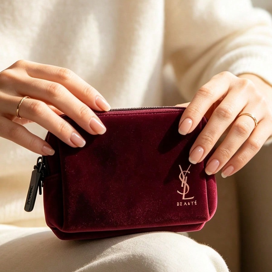Винтажная бархатная косметичка – обзор и цена Ysl Beauty Makeup Bag