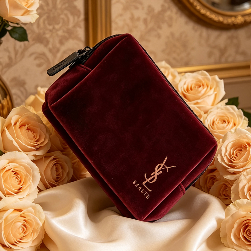 Винтажная бархатная косметичка – обзор и цена Ysl Beauty Makeup Bag