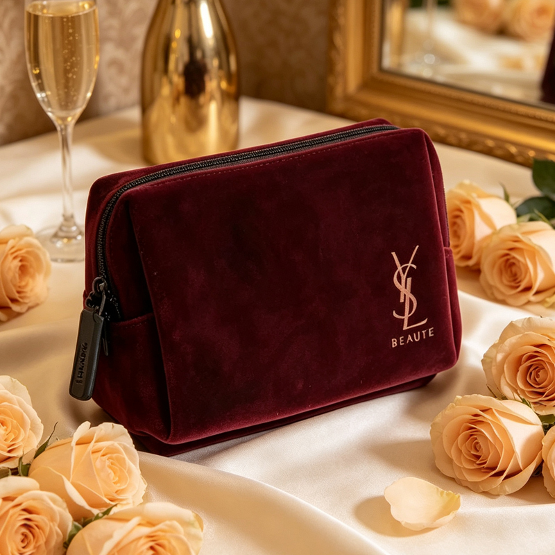 Винтажная бархатная косметичка – обзор и цена Ysl Beauty Makeup Bag