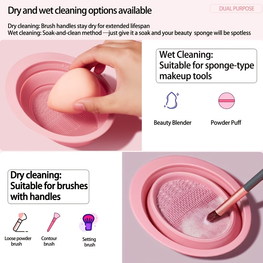 Складная силиконовая чаша для  – обзор и цена Makeup Brush Set