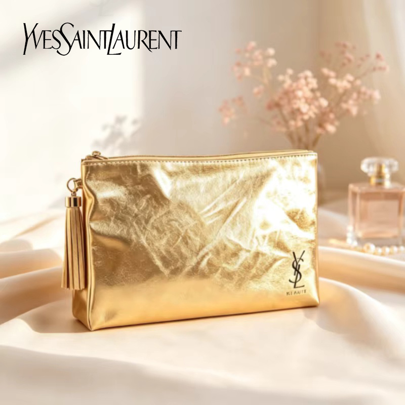 Золотая косметичка YSL, портат – обзор и цена Ysl Beauty Makeup Bag