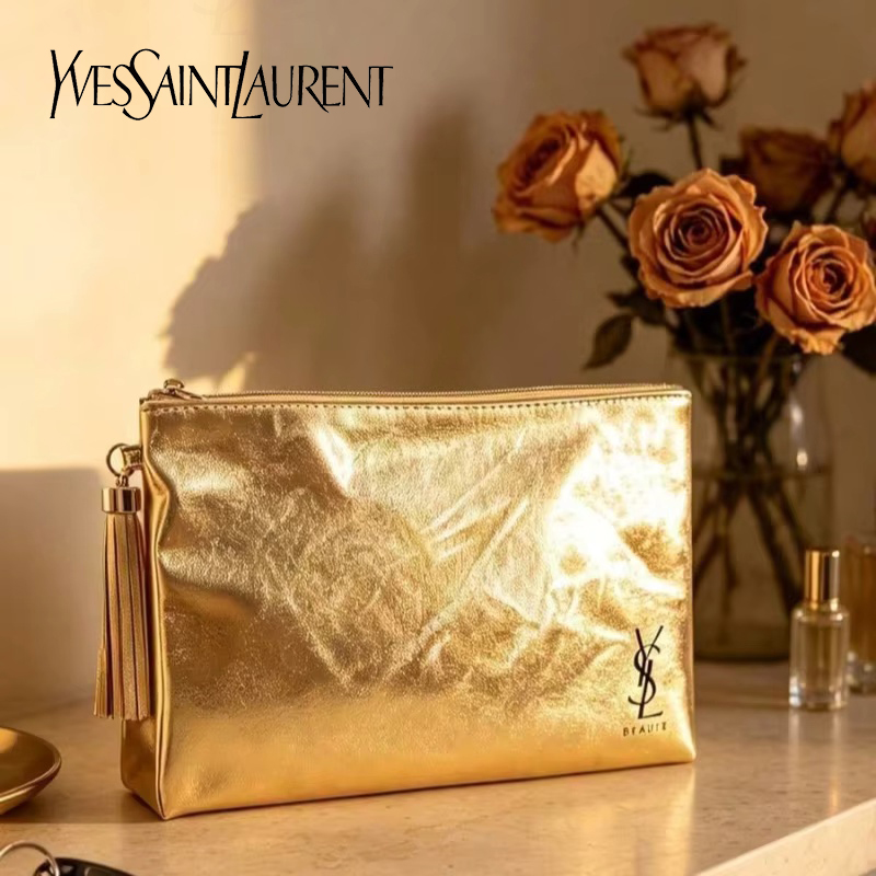 Золотая косметичка YSL, портат – обзор и цена Ysl Beauty Makeup Bag