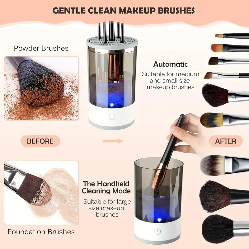 Портативный электрический очис – обзор и цена Makeup Brush Set