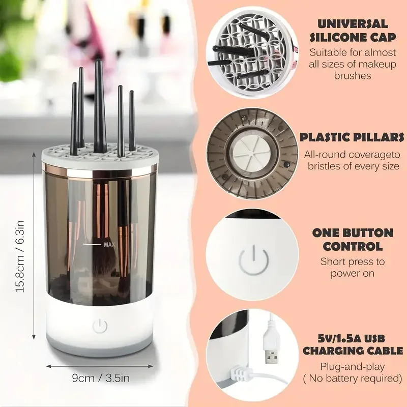 Портативный электрический очис – обзор и цена Makeup Brush Set